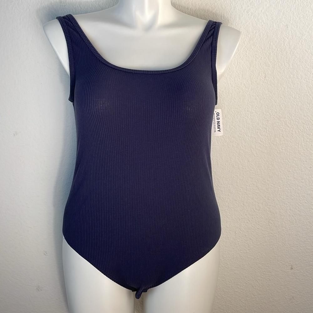 NWT Size 2X Women’s Old Navy, blue gray Ribbed Tank Bodysuit